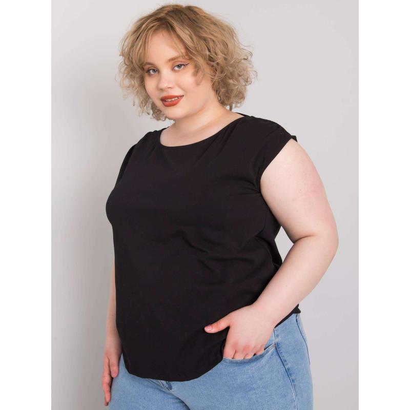 Dámska plus size bavlnená blúzka PENNY black