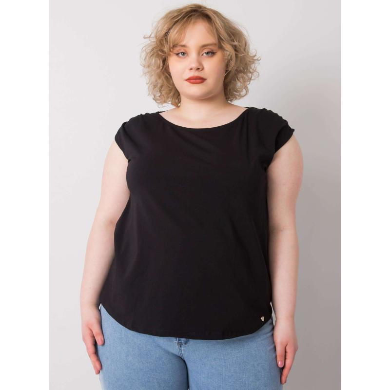 Dámska plus size bavlnená blúzka PENNY black