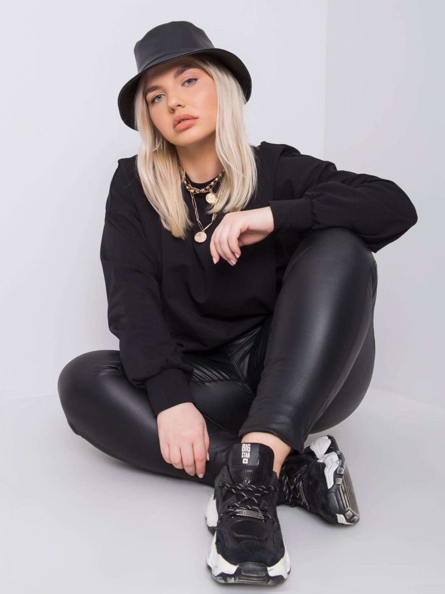 Dámska plus size mikina FLORENTIA čierna