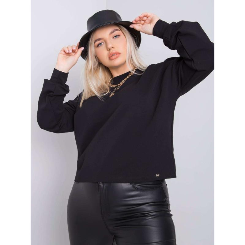 Női plus size pulóver FLORENTIA fekete