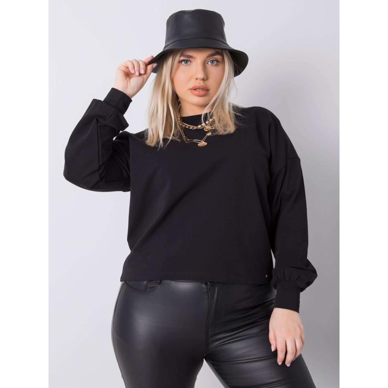 Női plus size pulóver FLORENTIA fekete