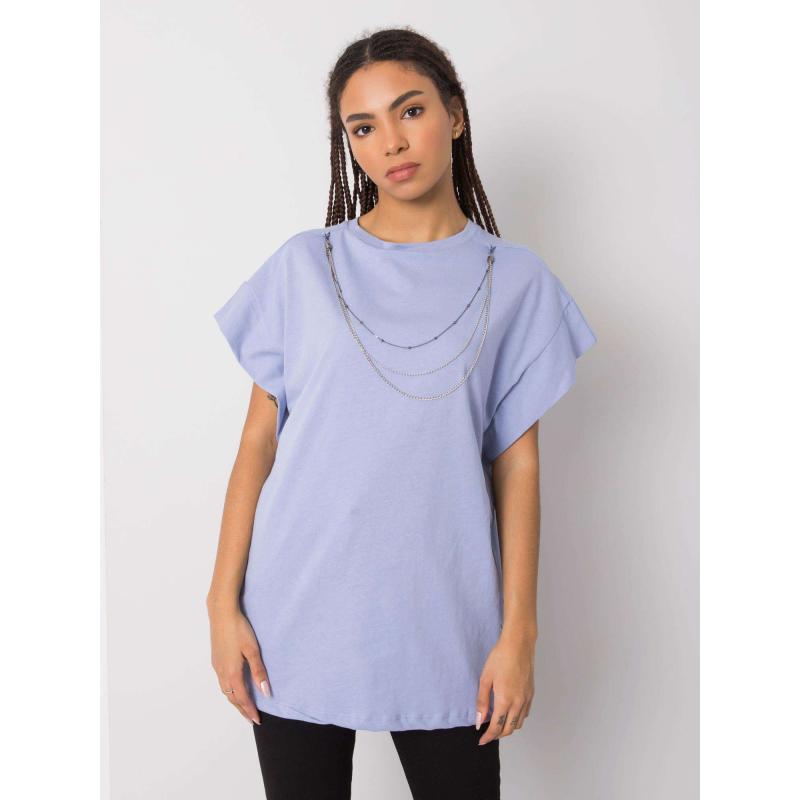Női póló nyaklánccal Arianna RUE PARIS kék