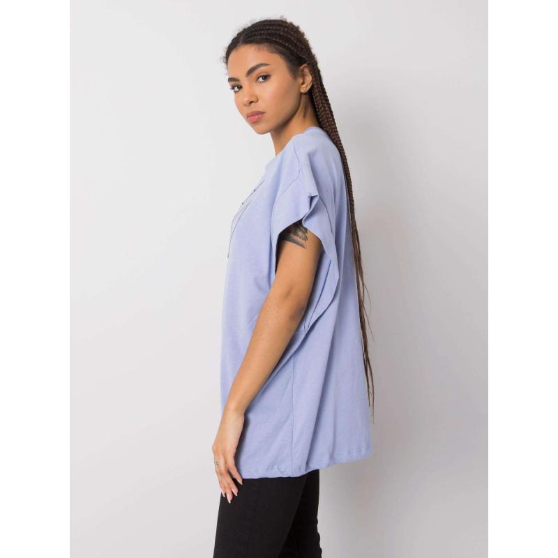 Női póló nyaklánccal Arianna RUE PARIS kék