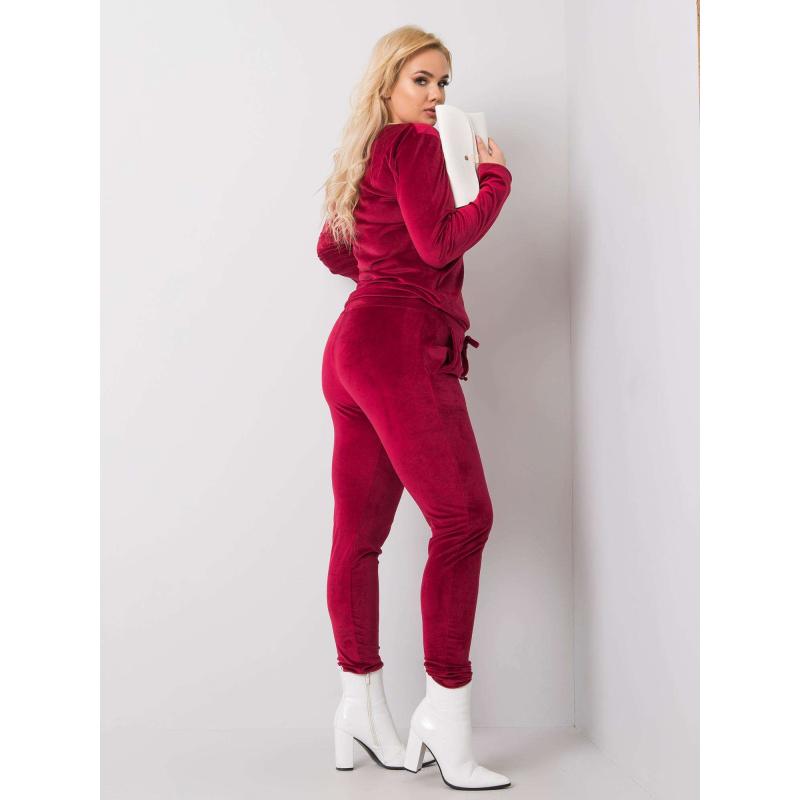 Dámský set plus size JEANNE bordó