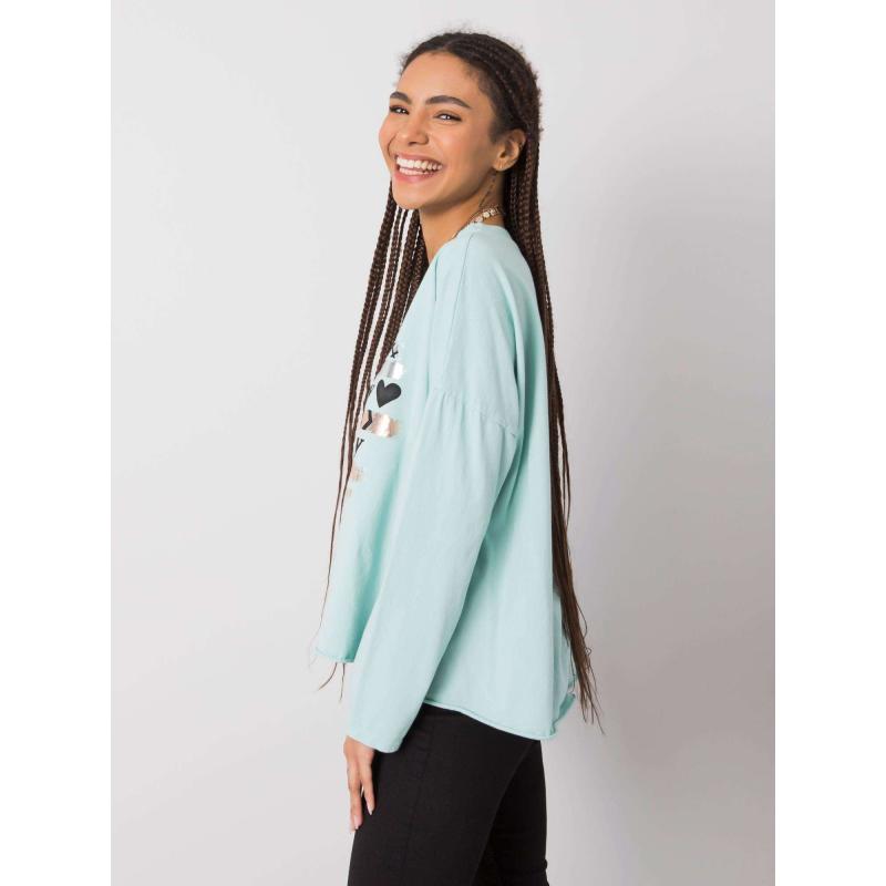 Dámská halenka s dlouhými rukávy MIRIANA mátově zelená