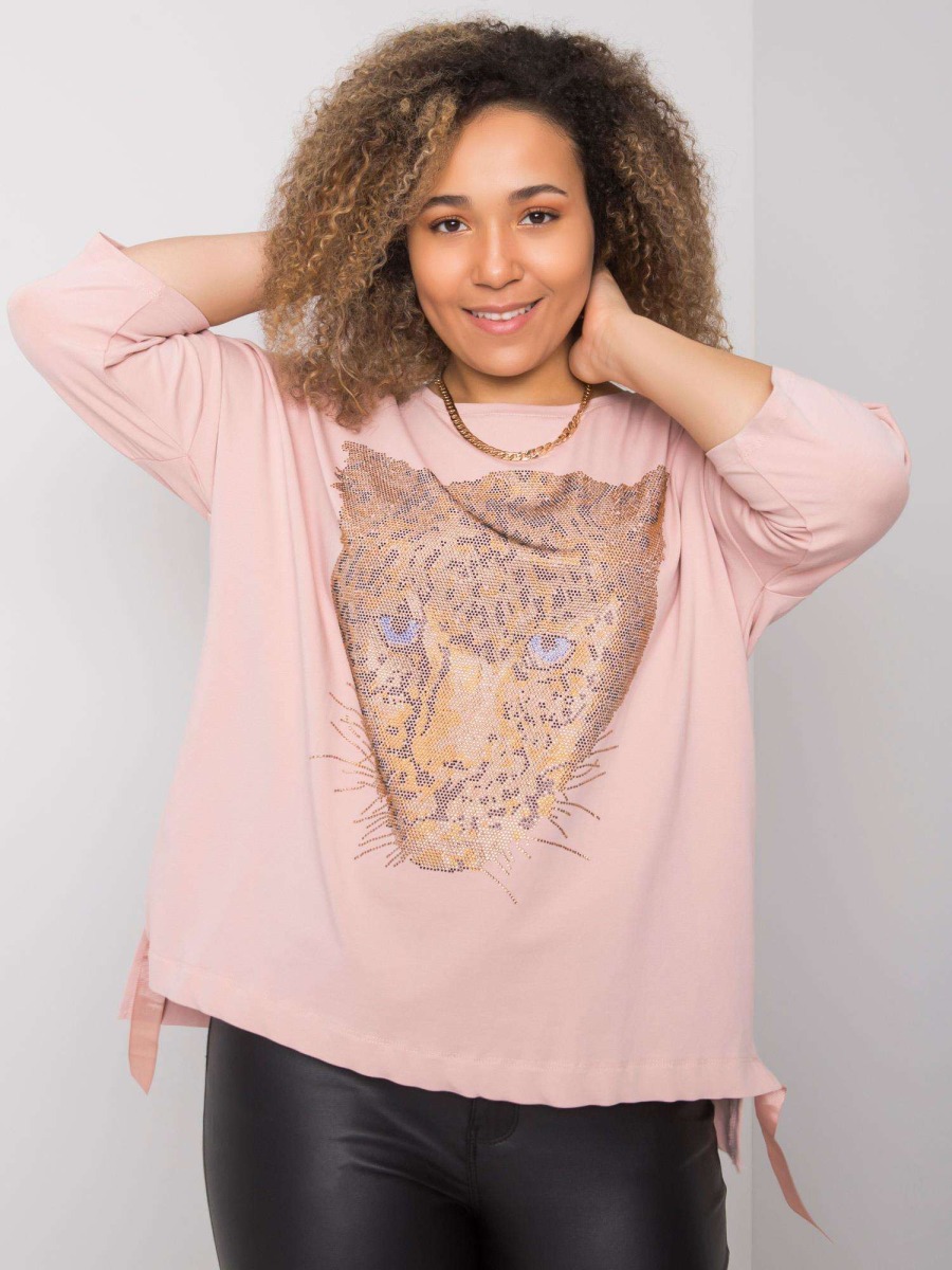 Dámská halenka  plus size DARREN růžová