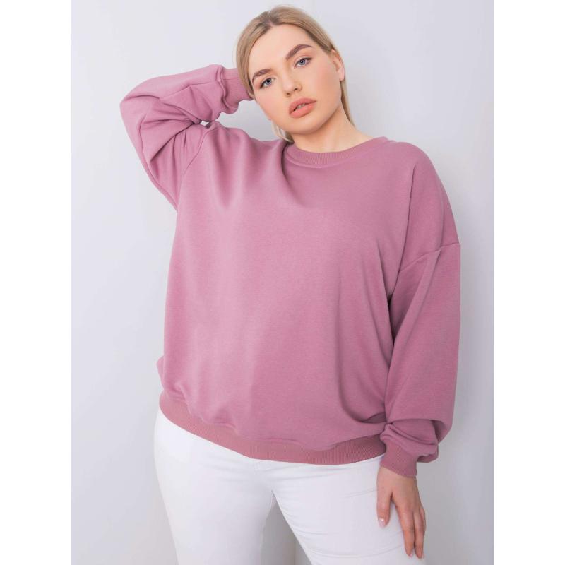 Női plus size kapucnis pulóver MISCHA pink