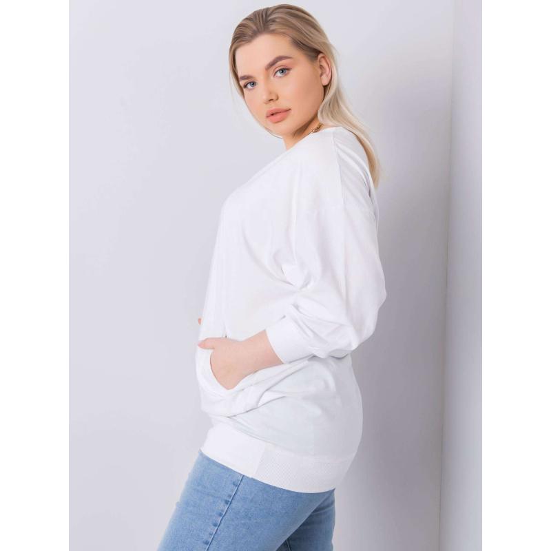 Dámska blúzka plus size MESSINA biela