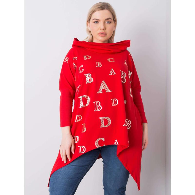 Női plus size blúz AINA piros