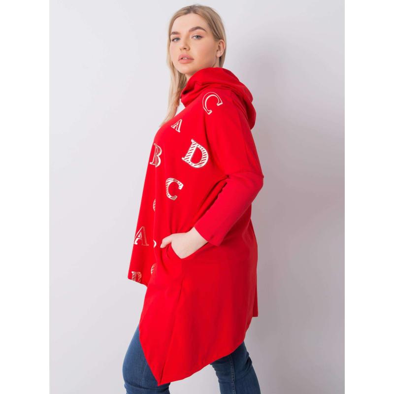 Női plus size blúz AINA piros