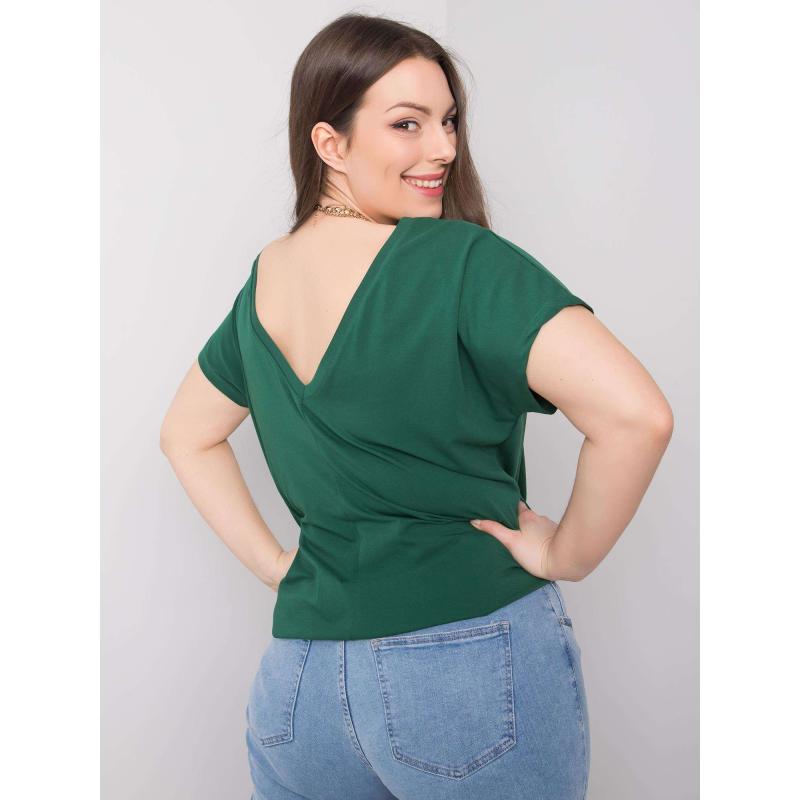 Dámské tričko plus size BEVERLY tmavě zelené 