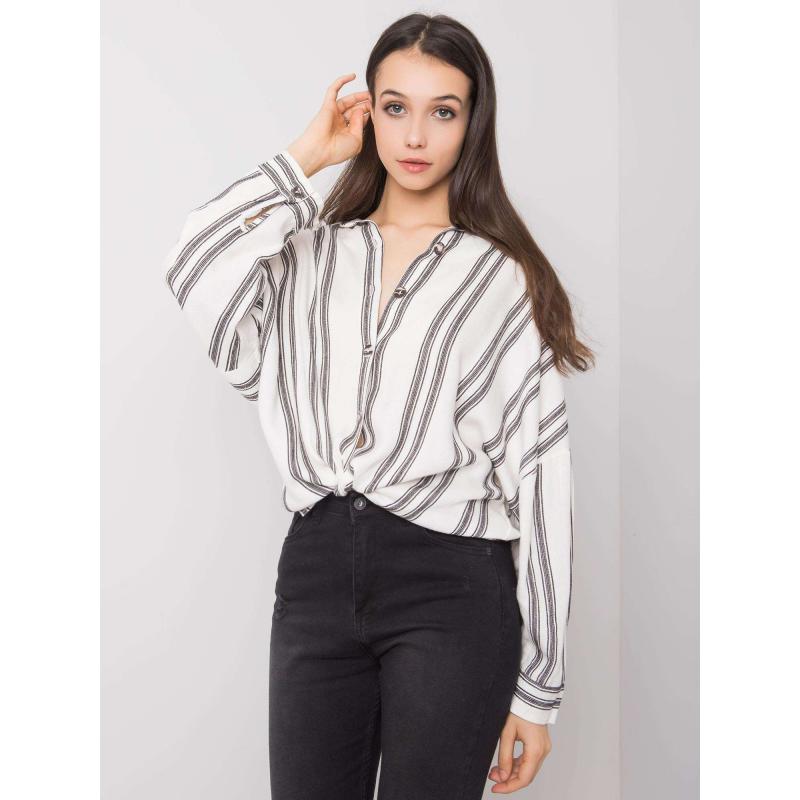 Női csíkos ing Augusta RUE PARIS ekrü-fekete