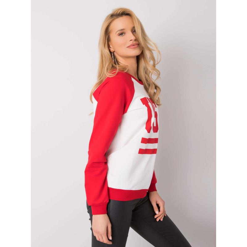 Dámská mikina s potiskem Samantha RUE PARIS červenobílá 