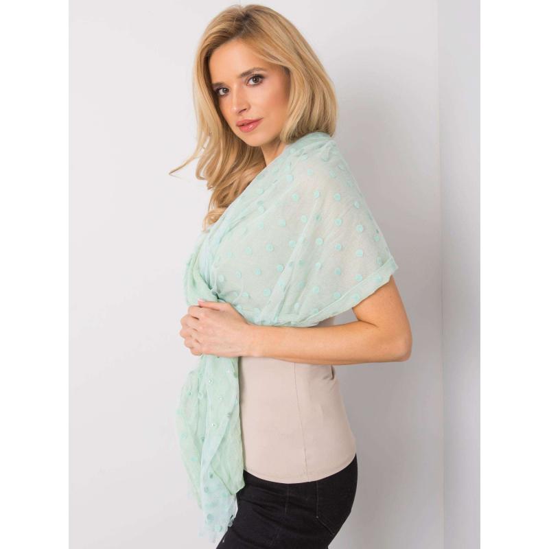 Dámská šála květinová TERRENACE mátově zelená 