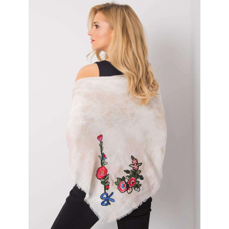 Női sál applikációkkal KORBIN bézs bézs