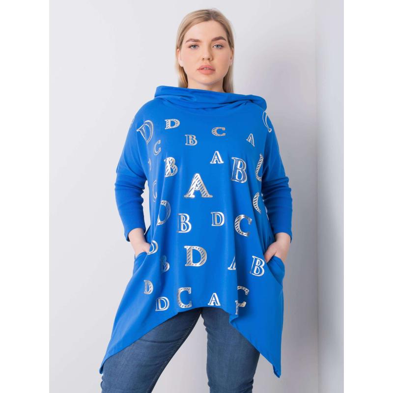 Női plus size blúz AINA sötétkék