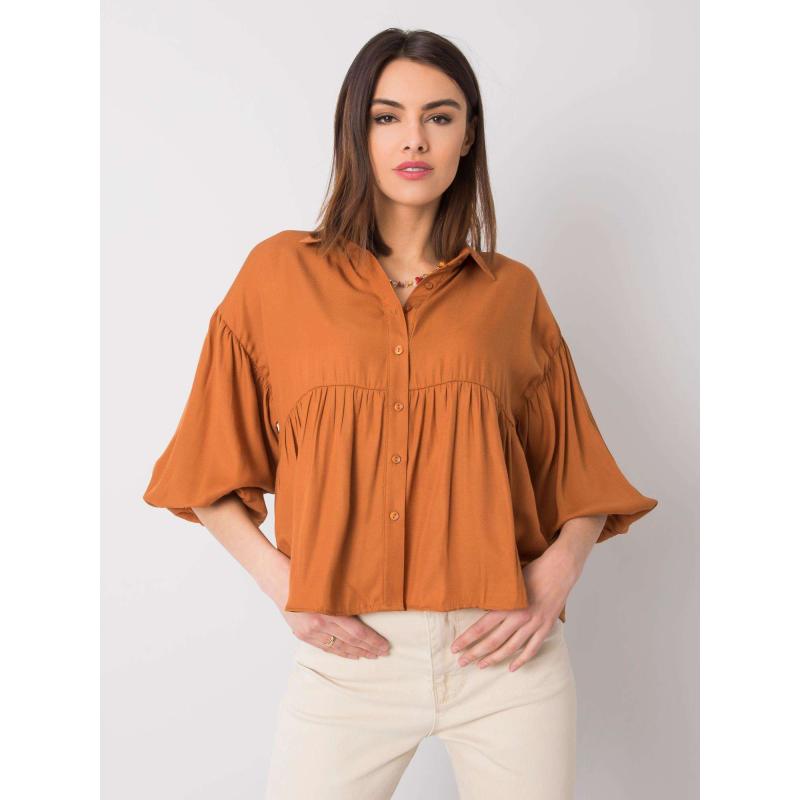 Dámska košeľa Janet RUE PARIS hnedá