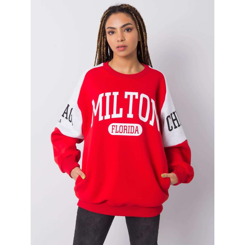 Dámská mikina s kapucí Letizia RUE PARIS červená 