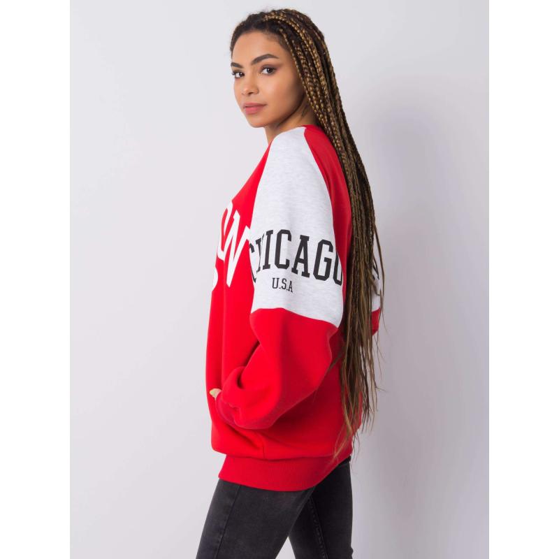 Dámská mikina s kapucí Letizia RUE PARIS červená 