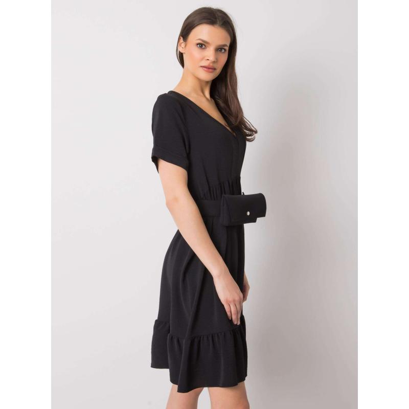 Dámské šaty s volánky VIANNA černé 