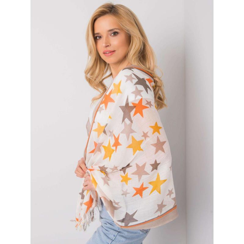 Női sál DANNY bézs színű csillagmintával