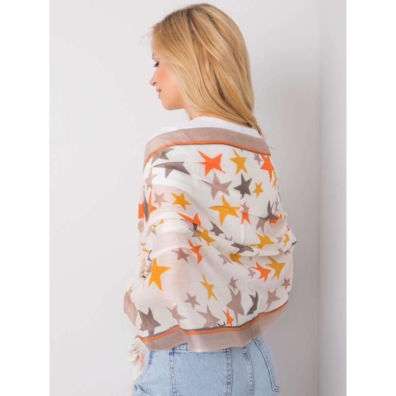 Női sál DANNY bézs színű csillagmintával