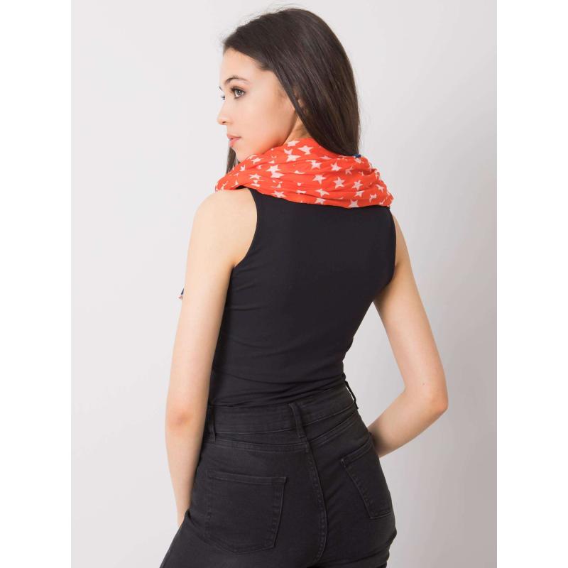 Dámsky šál s potlačou RODOLFO červenej a tmavomodrej farby