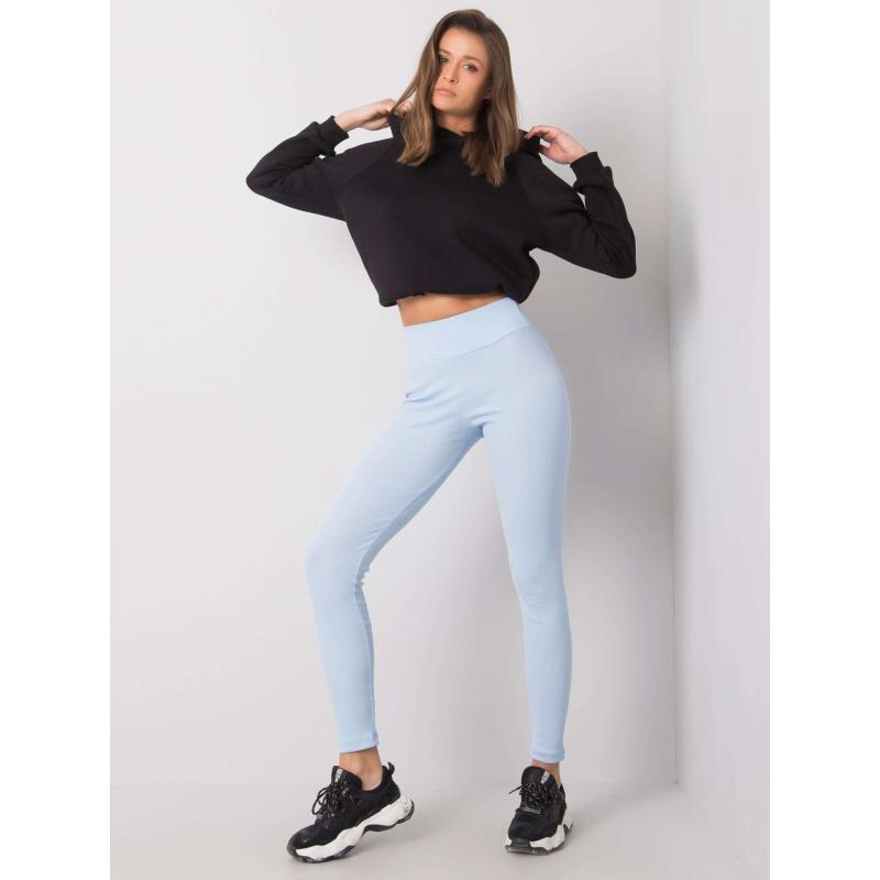 Dámske rebrované legíny SANJA svetlo modrá