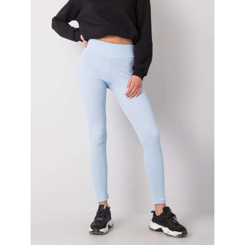 Dámske rebrované legíny SANJA svetlo modrá