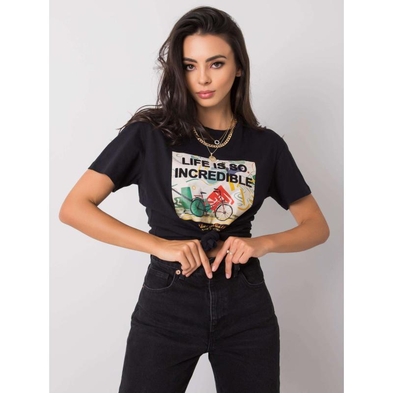 Dámské tričko s nápisem ADALIA černé 