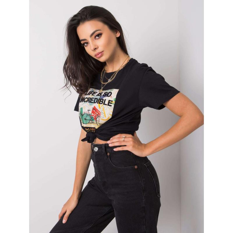 Dámské tričko s nápisem ADALIA černé 