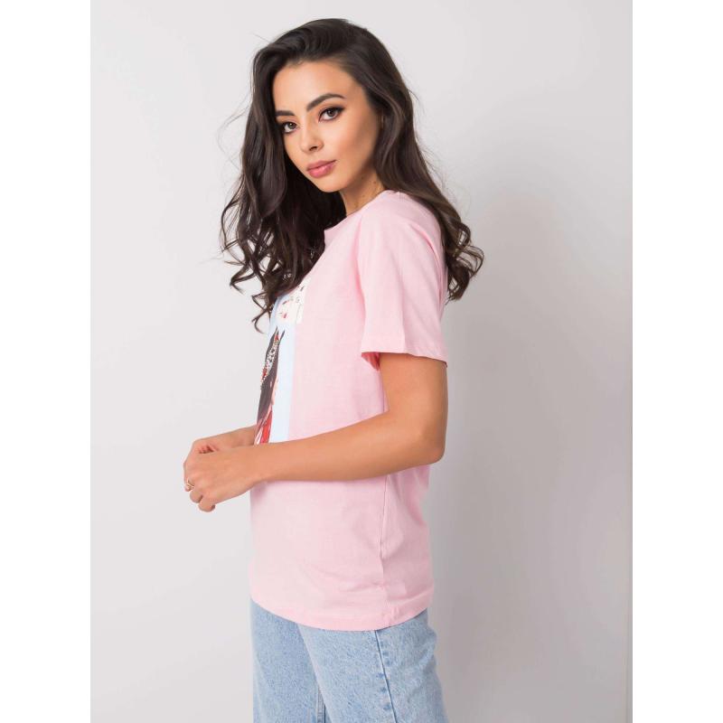 Dámské tričko s aplikací NORTH růžové 