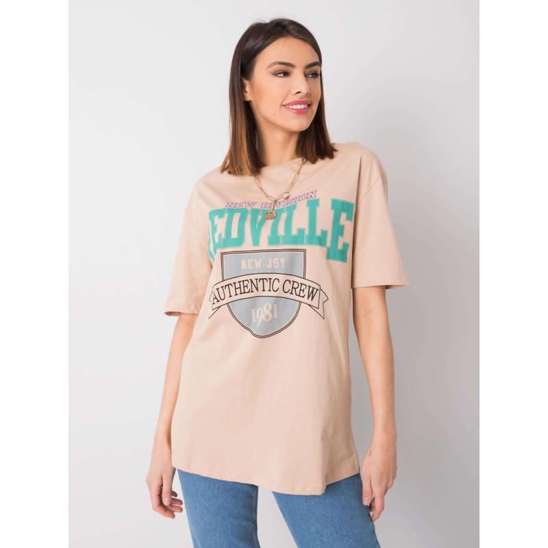 Dámské tričko s potiskem Margaret RUE PARIS béžové