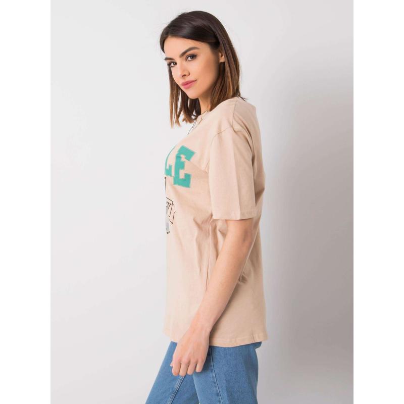 Dámské tričko s potiskem Margaret RUE PARIS béžové