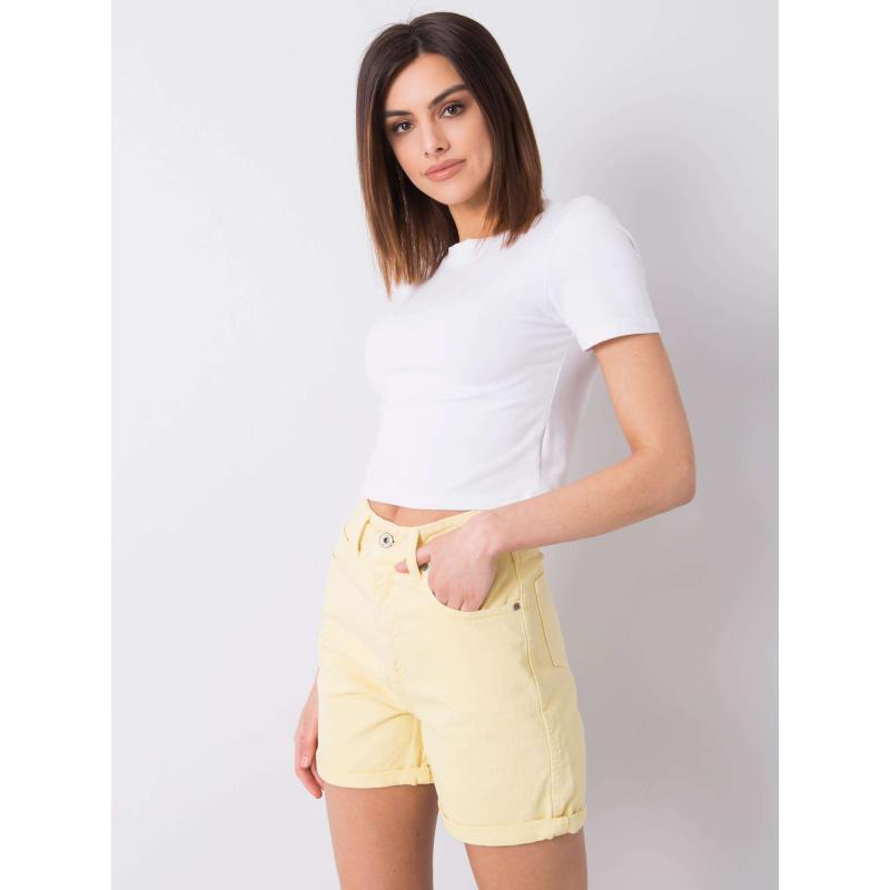 Női farmer rövidnadrág Sloane RUE PARIS sárga