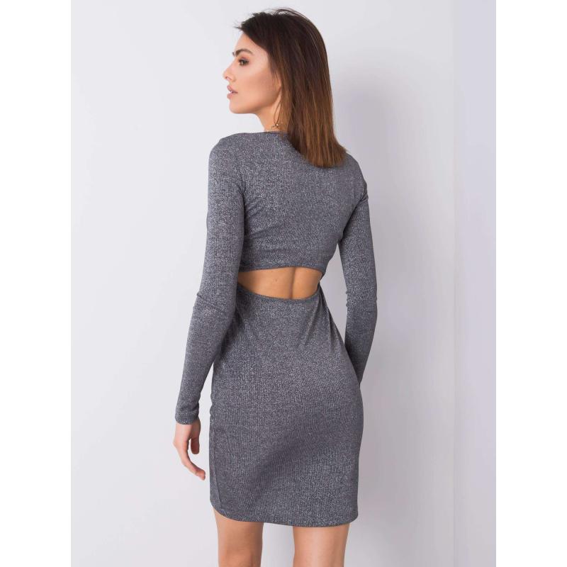 Dámske šaty s dlhým rukávom Benisha RUE PARIS silver