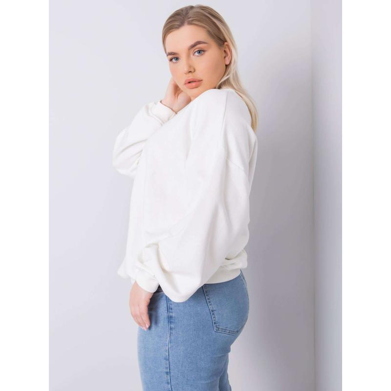 Női kapucnis pulóver plus size MISCHA ekrü színű