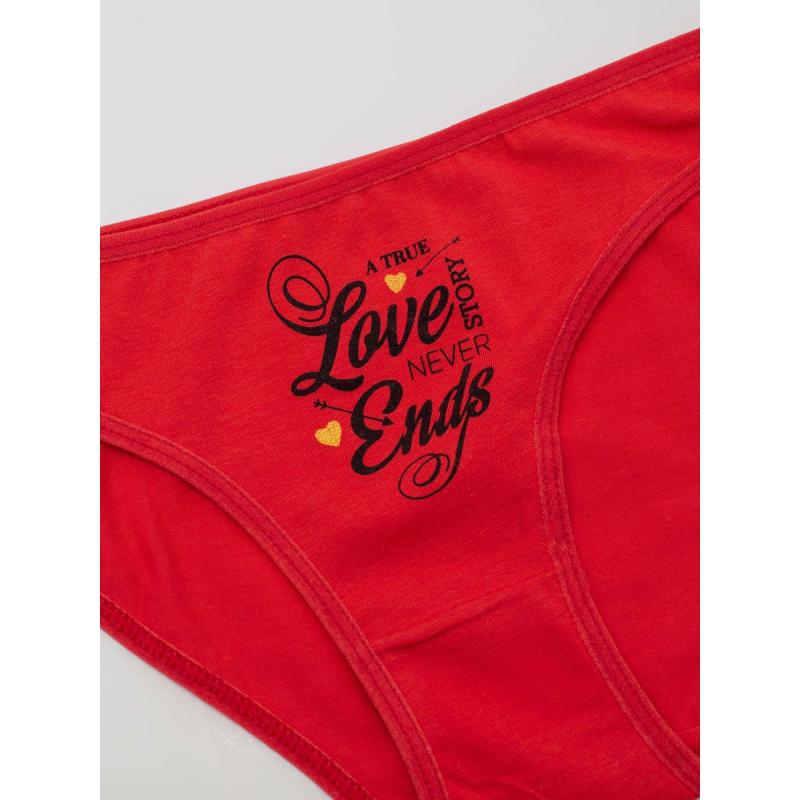 Női pamut bugyi NORA piros