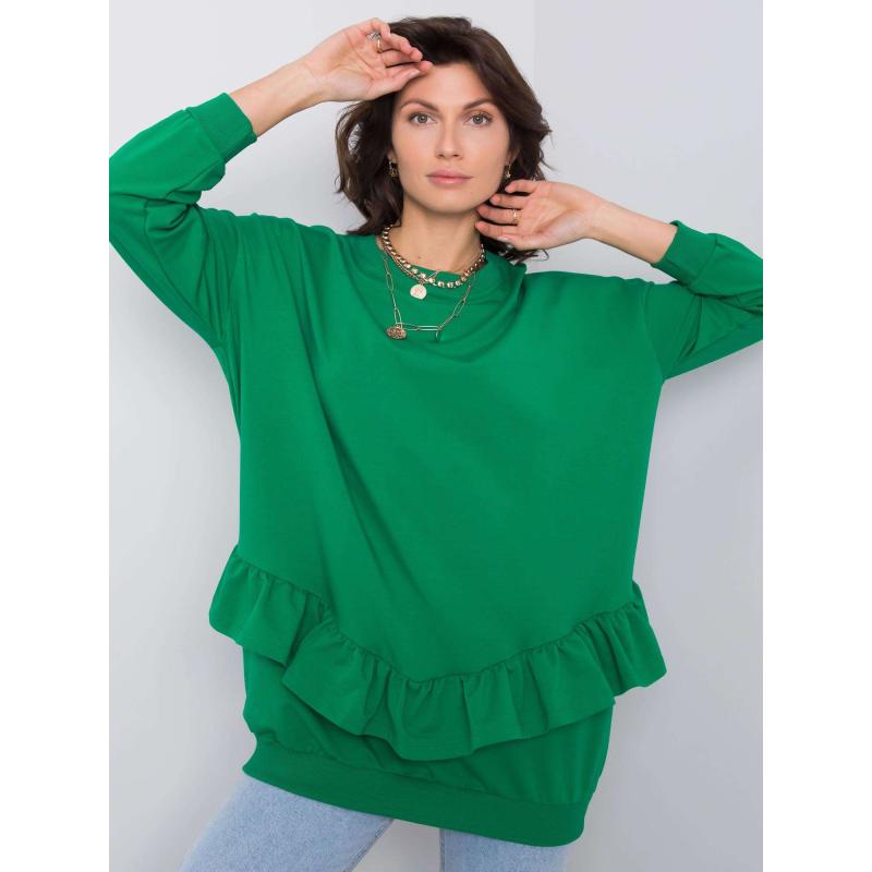 Női kapucnis pulóver SANVI zöld