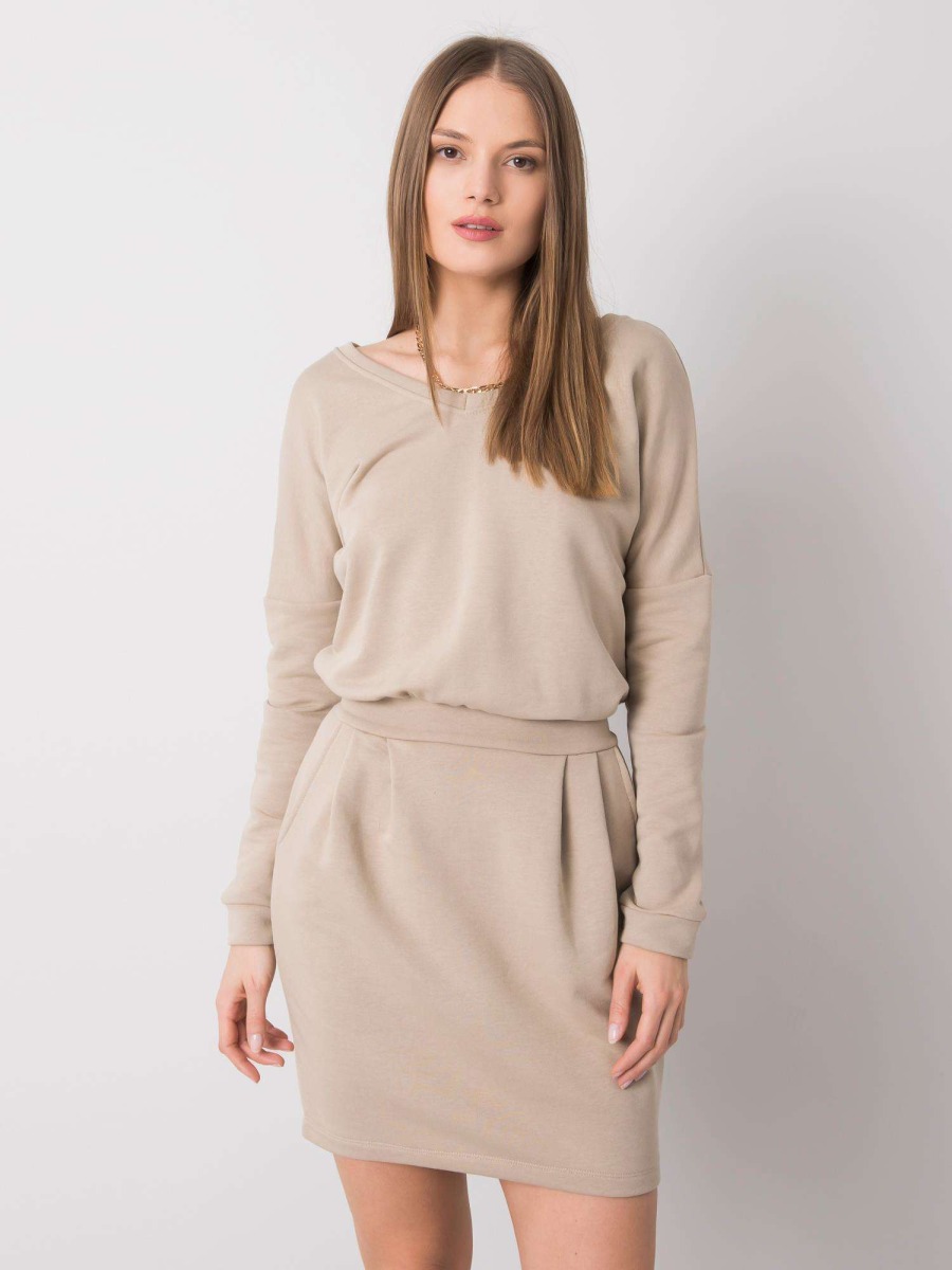 Dámske šaty Kloe RUE PARIS beige
