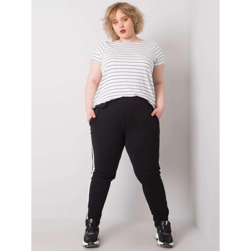 Női plus size melegítőnadrág KAIRI fekete