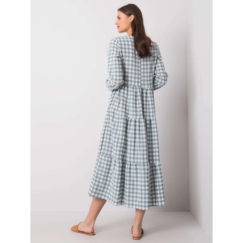 Dámske šaty Pasadena RUE PARIS Mint Green Plaid