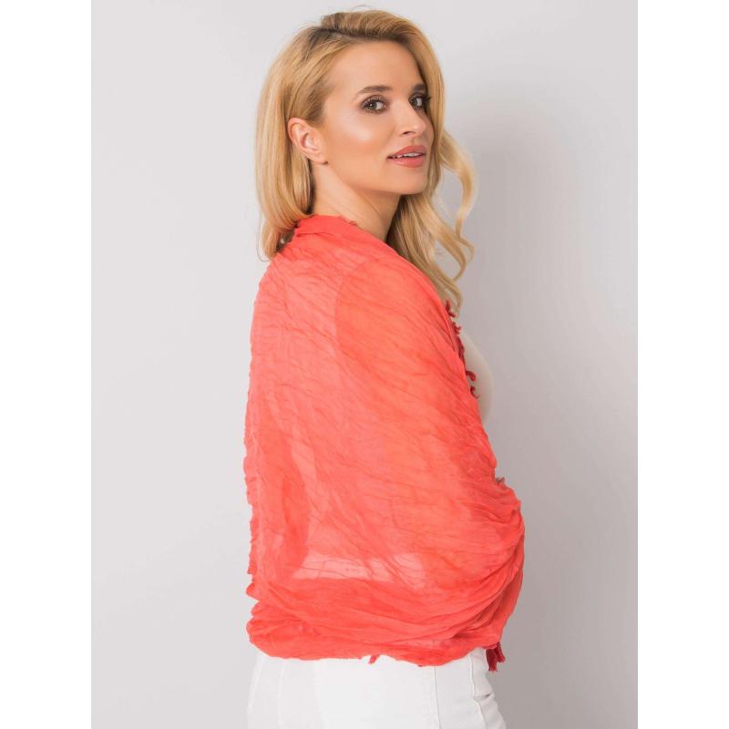 Női sál rojtos NICHOLAS korall színű sállal