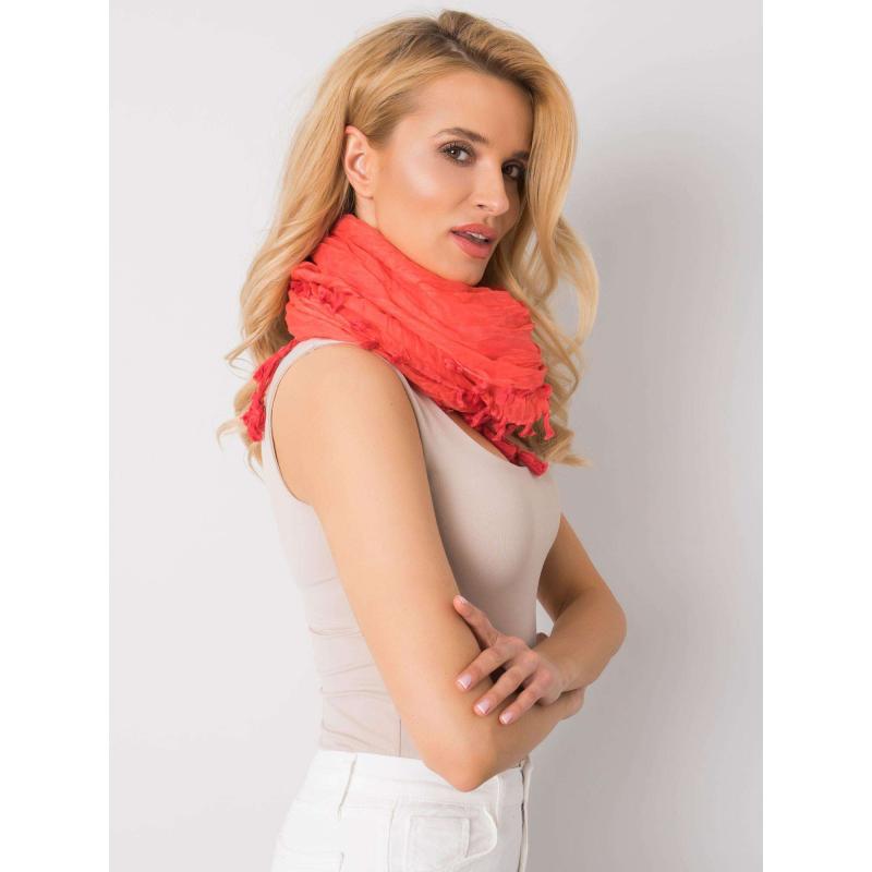 Női sál rojtos NICHOLAS korall színű sállal