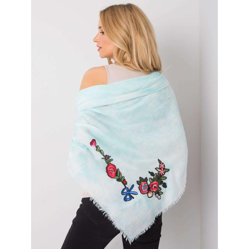 Női sál applikációkkal KELLEN menta