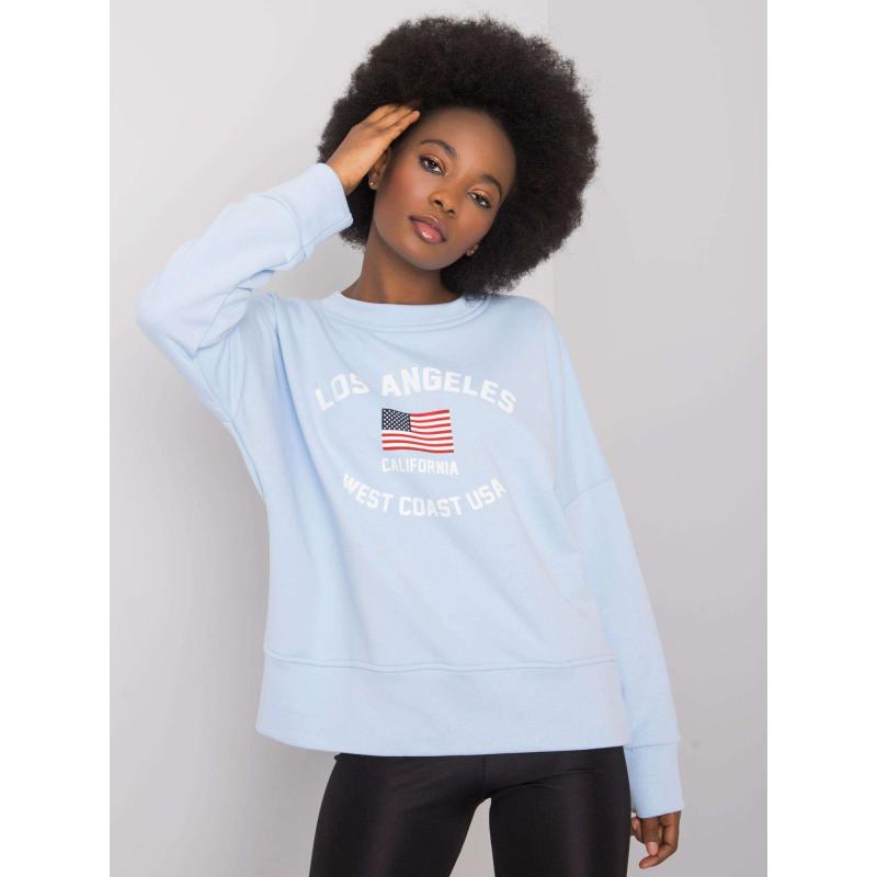 Dámská mikina s potiskem Loretta RUE PARIS světle modrá