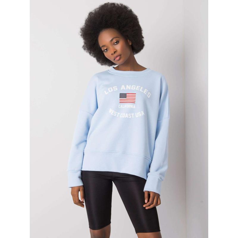 Dámská mikina s potiskem Loretta RUE PARIS světle modrá