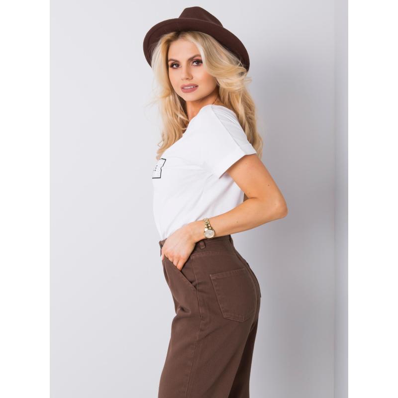 Női póló Abbie RUE PARIS fehér