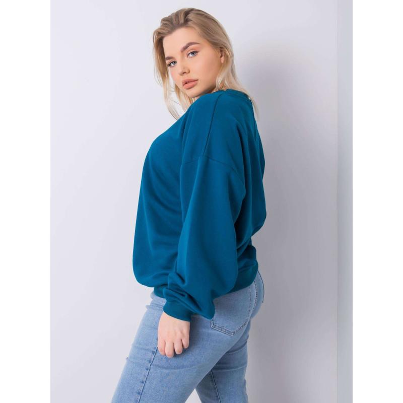 Női plus size pulóver MISCHA kék