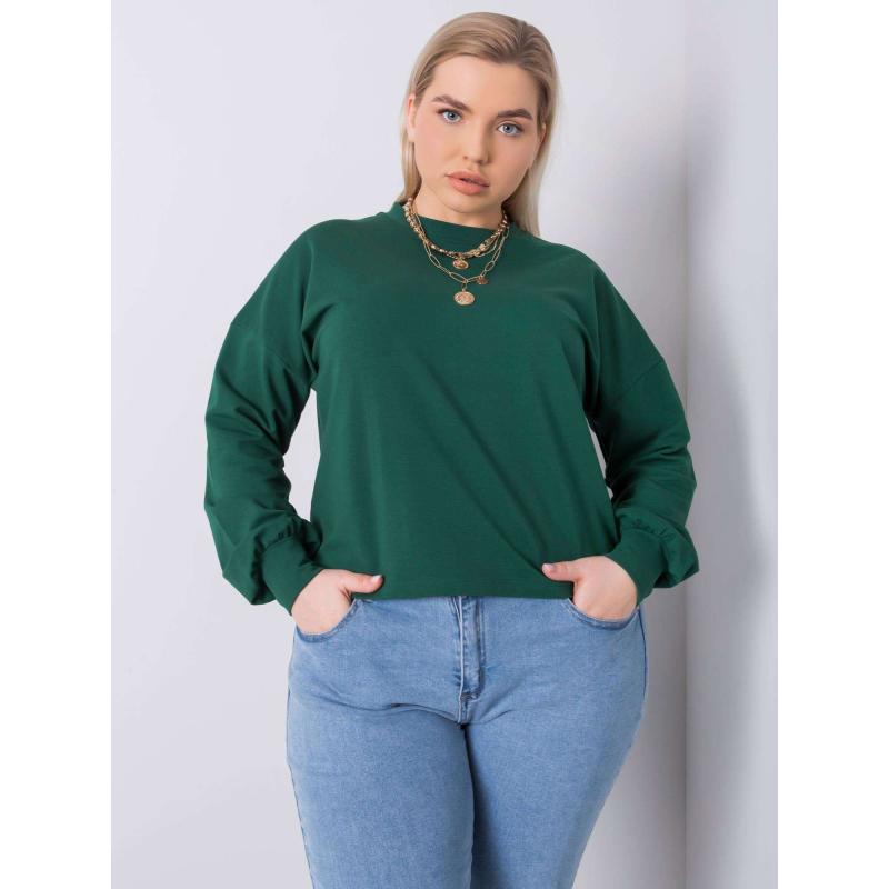 Női plus size pulóver FLORENTIA sötétzöld